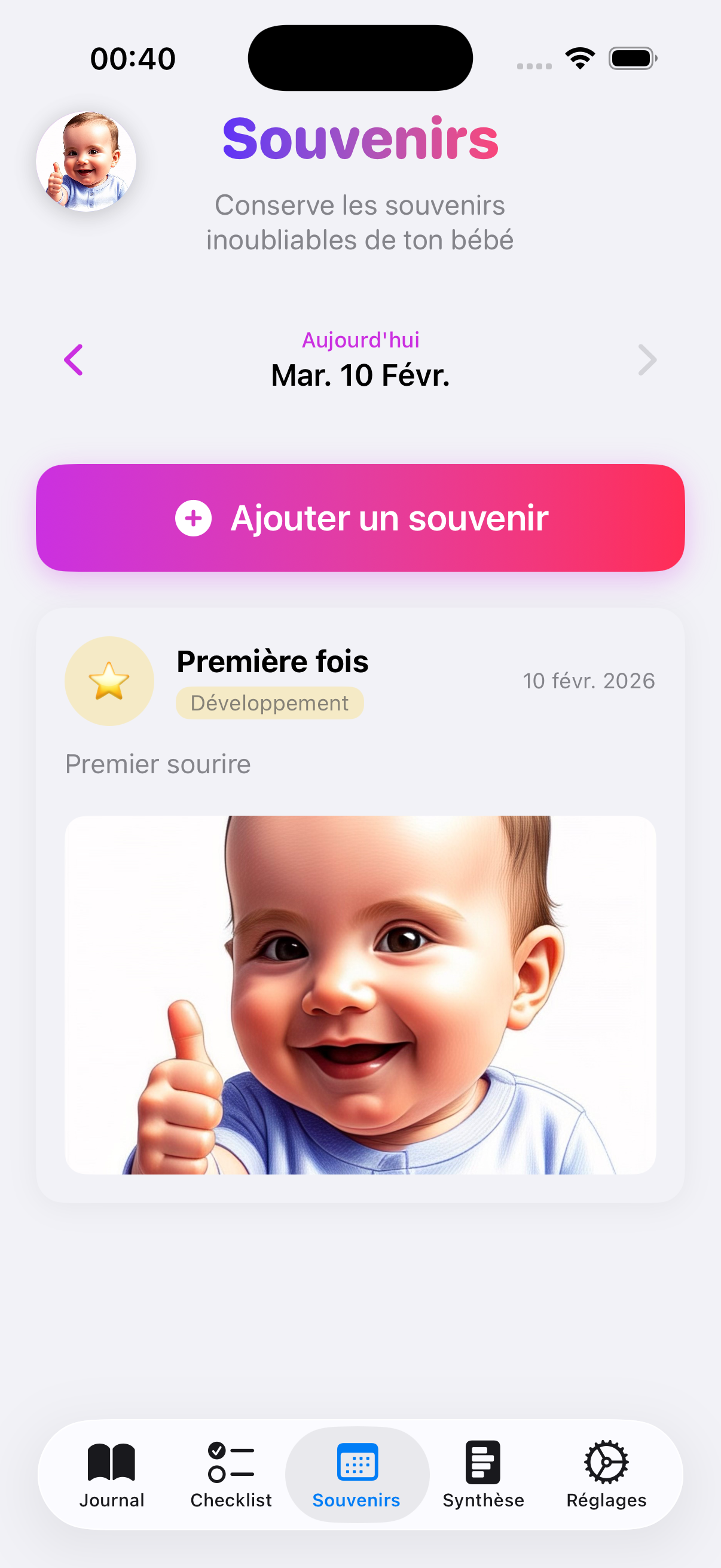 Mon Bébé Journal - Souvenirs FR