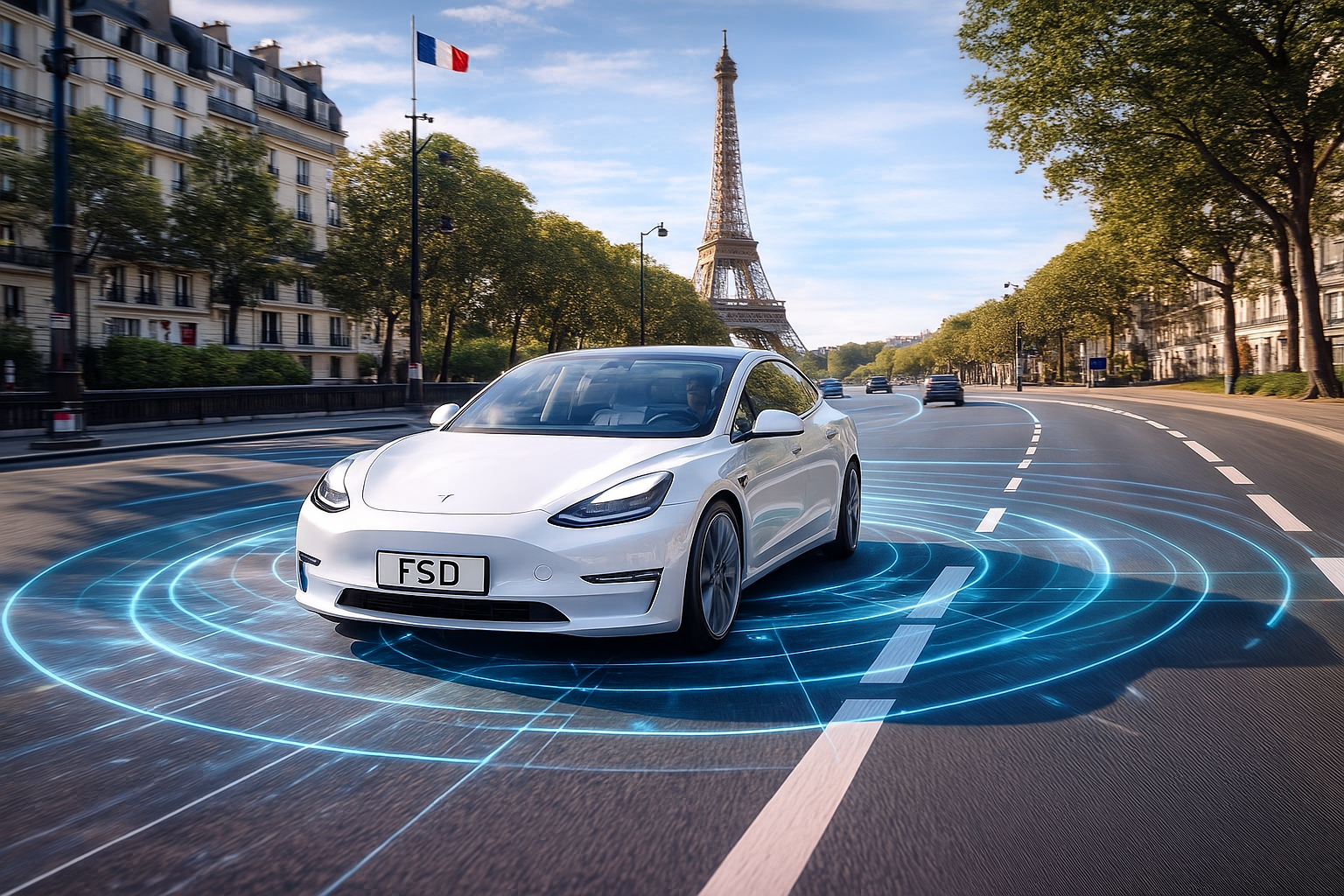 Tesla lance des essais de conduite autonome en France : vivez l'expérience FSD